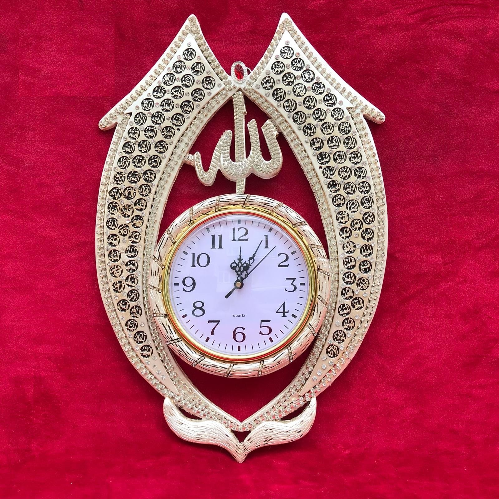 Oval Clock With Esma Allah 1 Oval Clock With Esma Allah