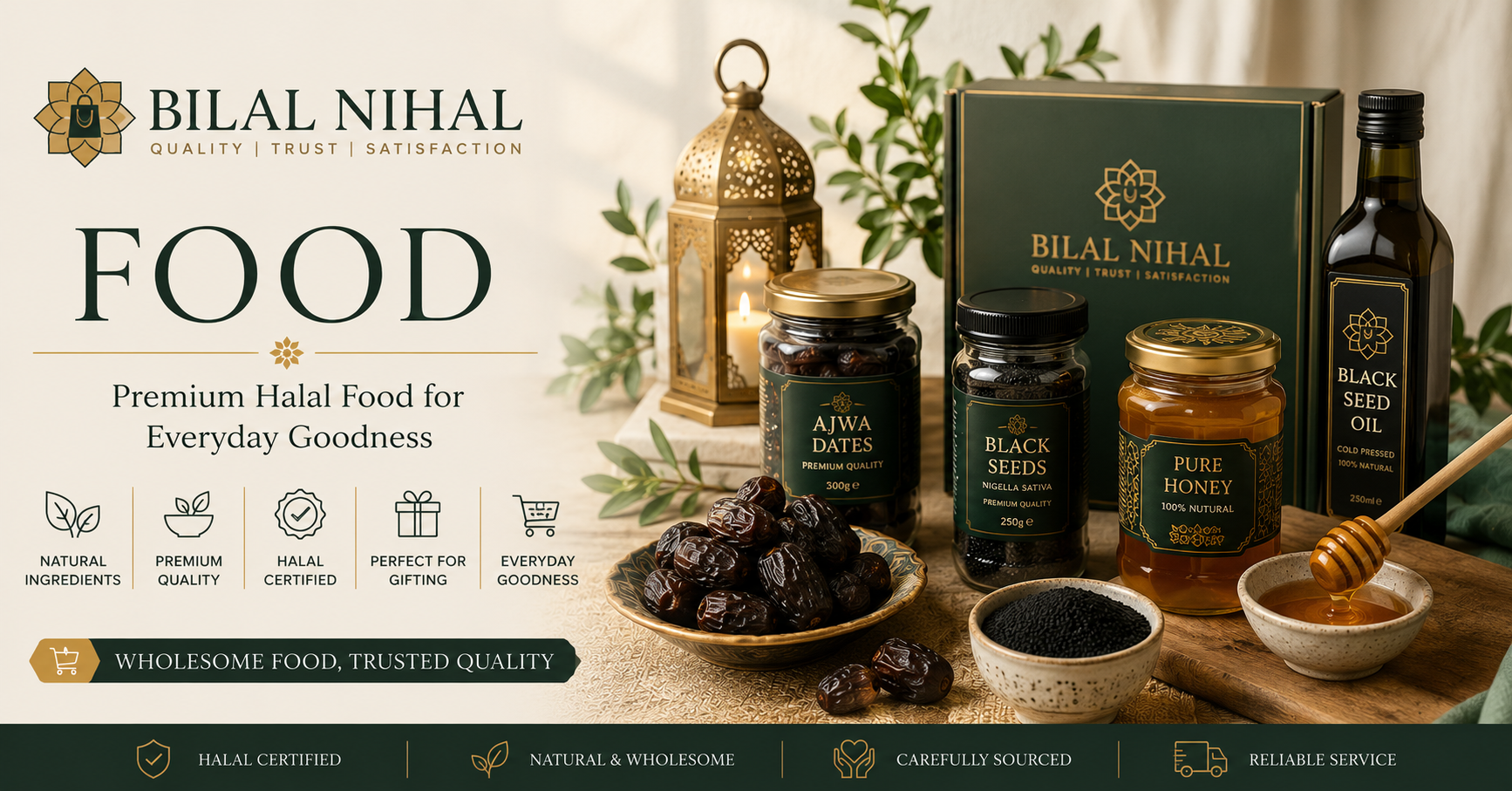 Food: Premium Dates, Honey, Sweets, and Traditional Essentials for Every Home